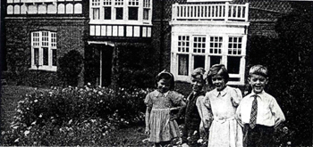 Two sets of twins at Radlett House about 1945